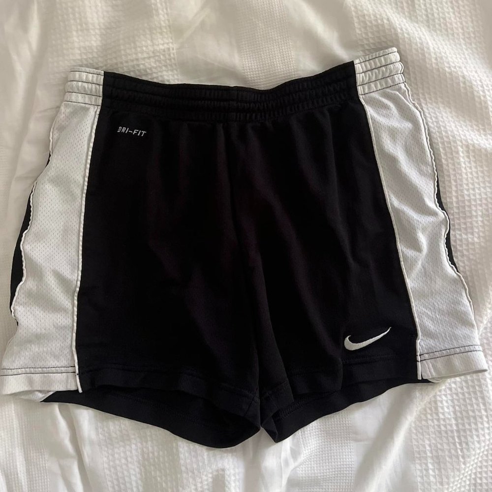 Black And White Nike Dri fit Basketball Shorts